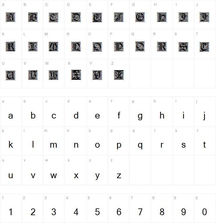 Camelot Initials字体