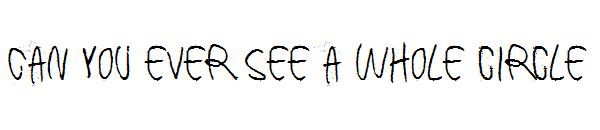 Can you ever see a whole circle字体