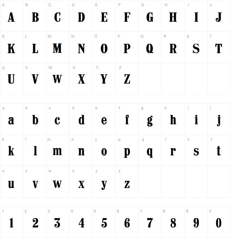 Castle Press No1字体