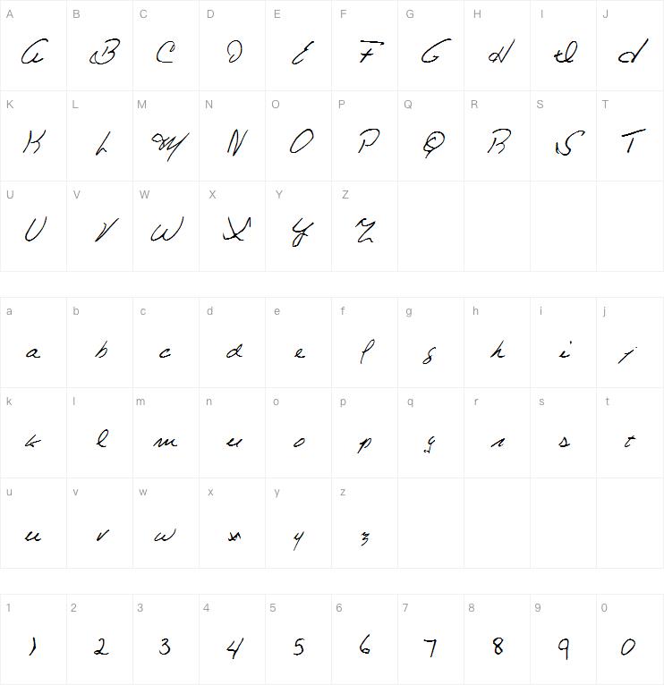 Celine Dion Handwriting字体