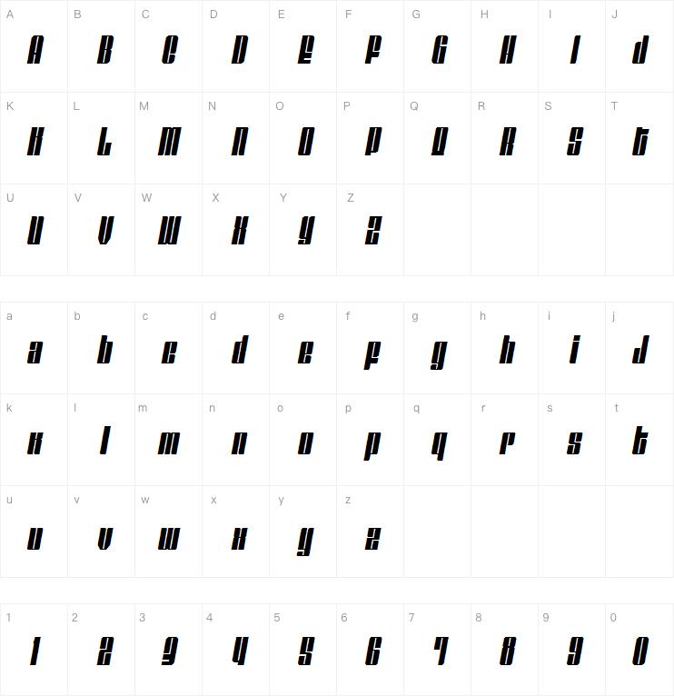 chappa Black Oblique字体