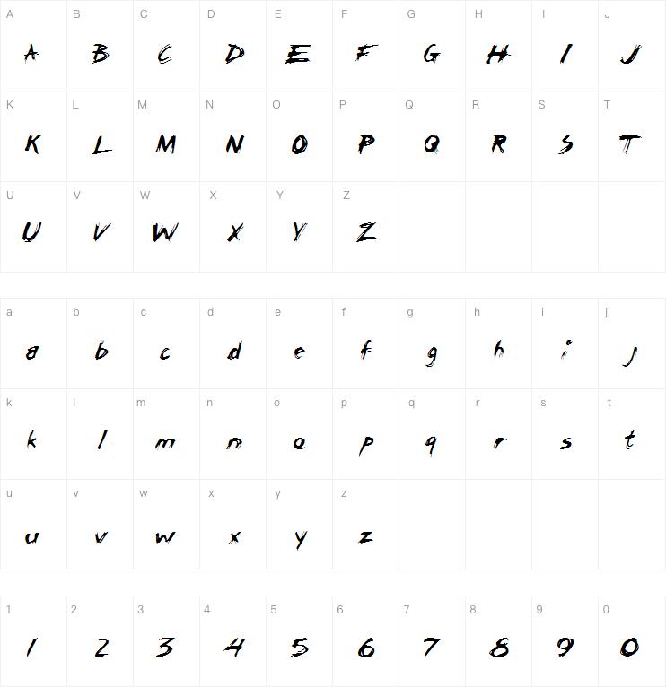 Chicken Scratch AOE字体