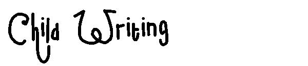 Child Writing字体