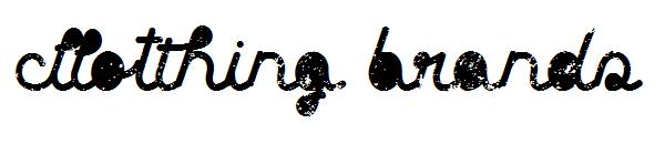 Clothing brands字体