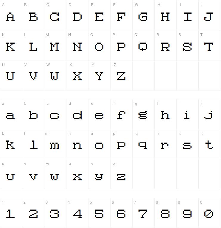 Code 8x8字体
