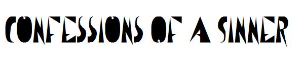 Confessions Of A Sinner