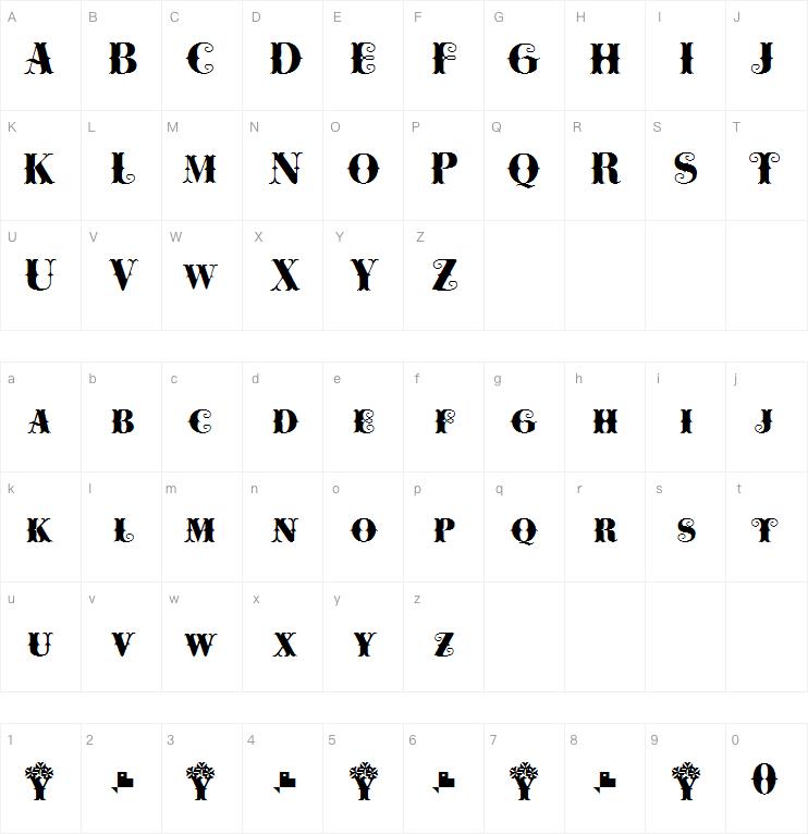 Cowboya Bifurcated字体