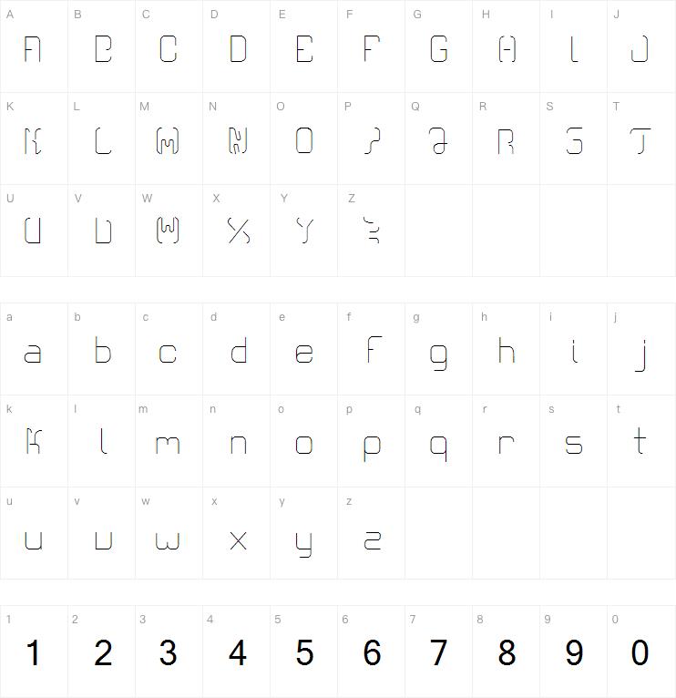 CR21 Modern字体