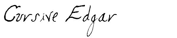 Cursive Edgar字体