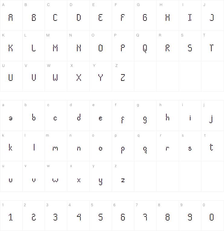 CV Pixelado字体