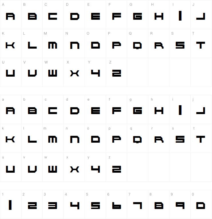 Cyborg 45字体