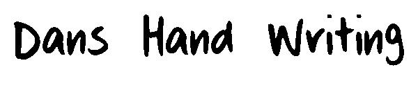 Dans Hand Writing