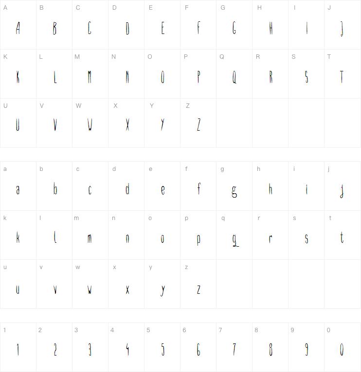 DCC Long nails字体