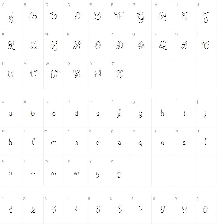 Delphine Et Mathias Script字体