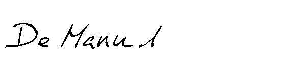 De Manu 1字体
