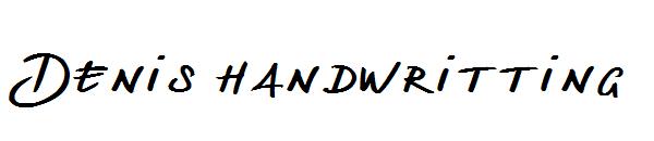 Denis handwritting