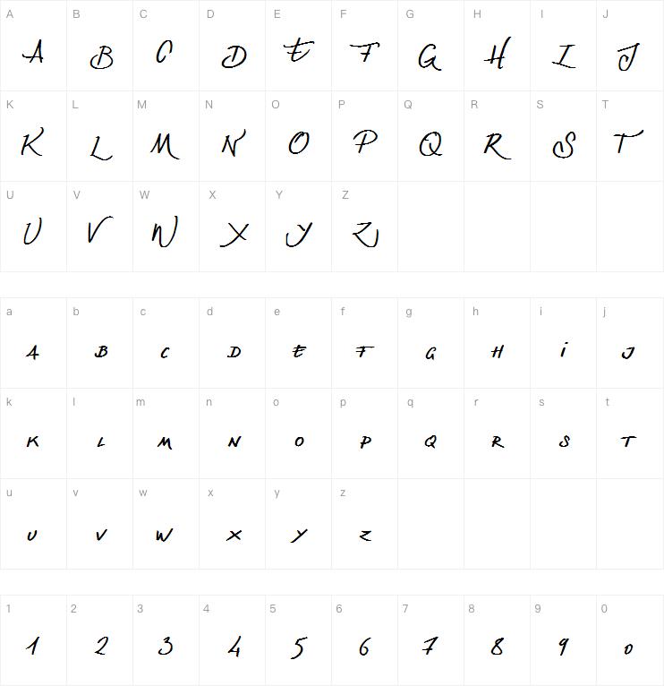 Denis handwritting字体