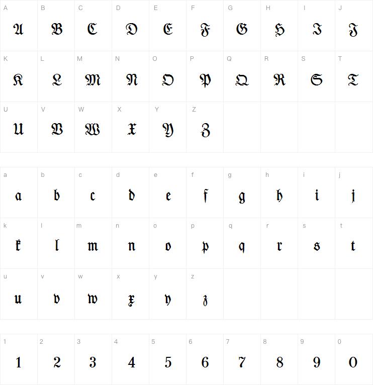 Des Malers Fraktur字体