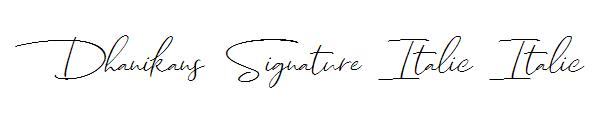 Dhanikans Signature Italic Italic字体