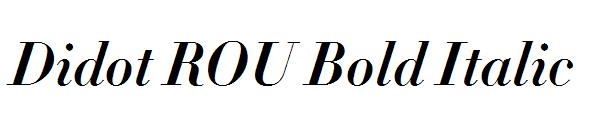 Didot ROU Bold Italic