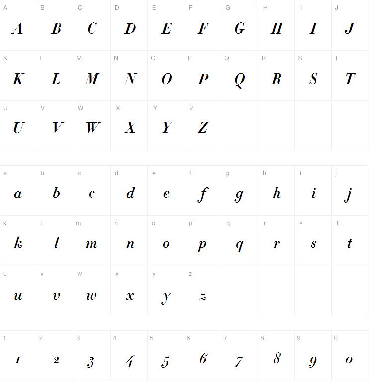 Didot ROU Bold Italic字体