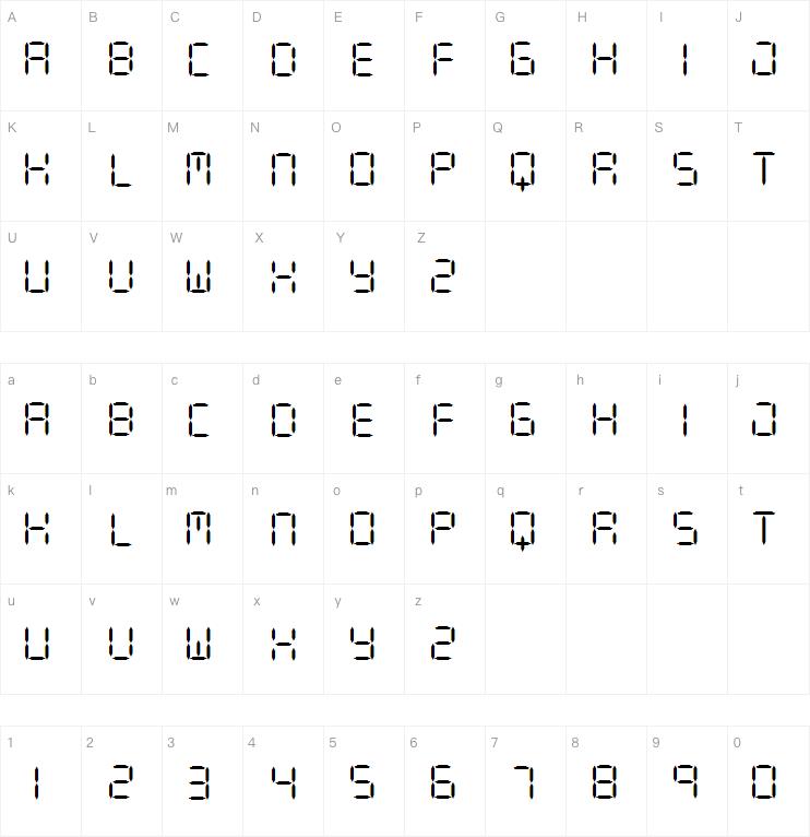 Digit LCD字体