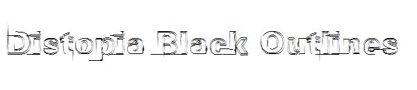 Distopia Black Outlines字体