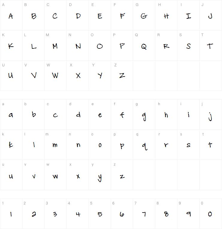 DJB Carly Sue Got Married字体