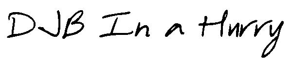 DJB In a Hurry字体
