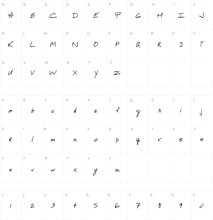 DJB In a Hurry字体