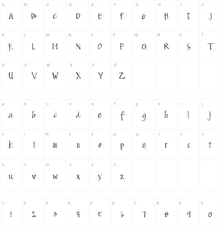 DJB Scruffy Angel字体