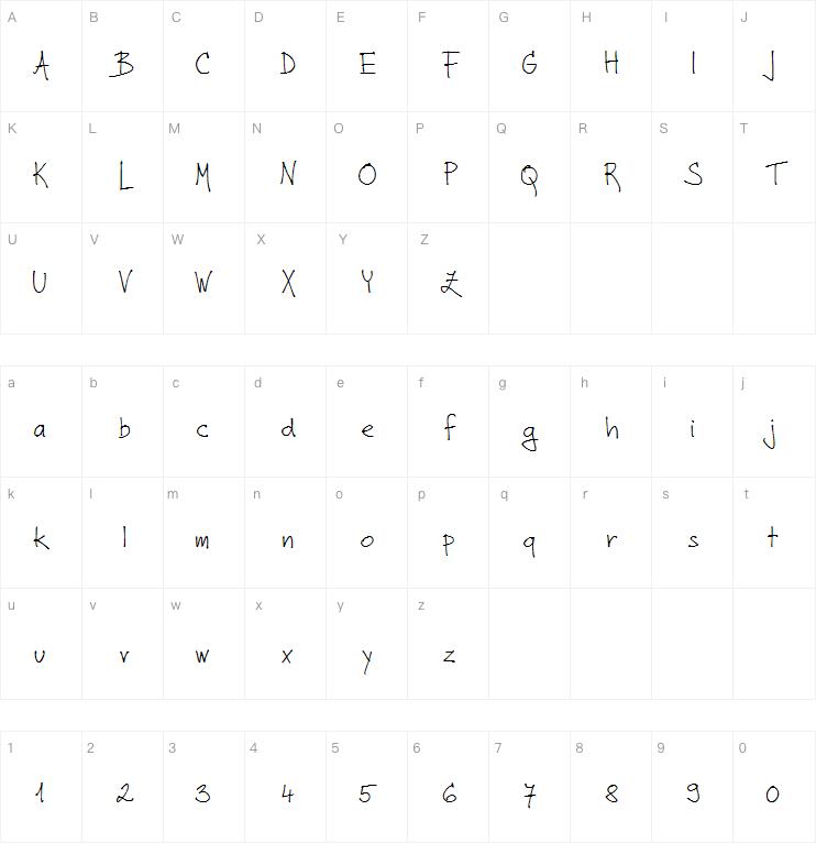 DJB Zora Prints字体