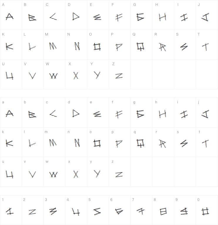 Dot Sticks字体