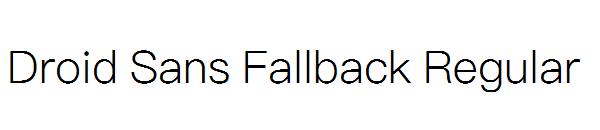 Droid Sans Fallback Regular字体