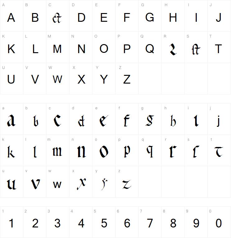 Early Gothic字体