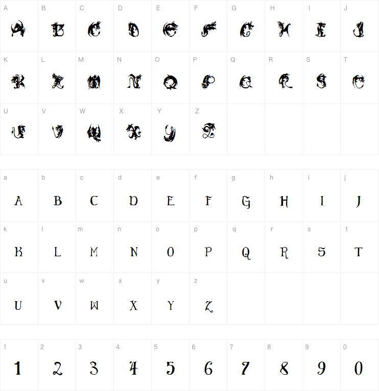 EG Dragon Caps字体