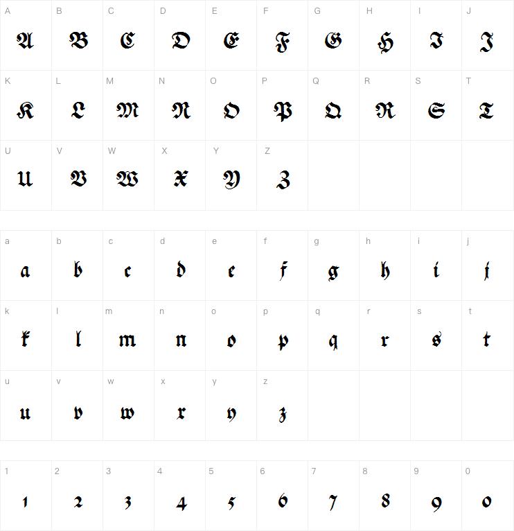 Ehmcke Federfraktur字体