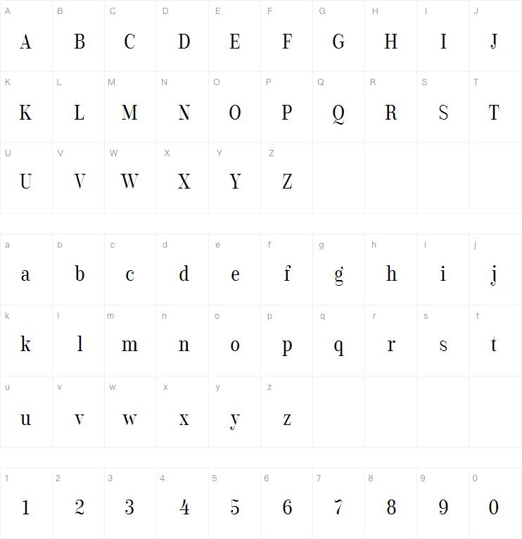 Encorpada Classic Condensed Regular字体