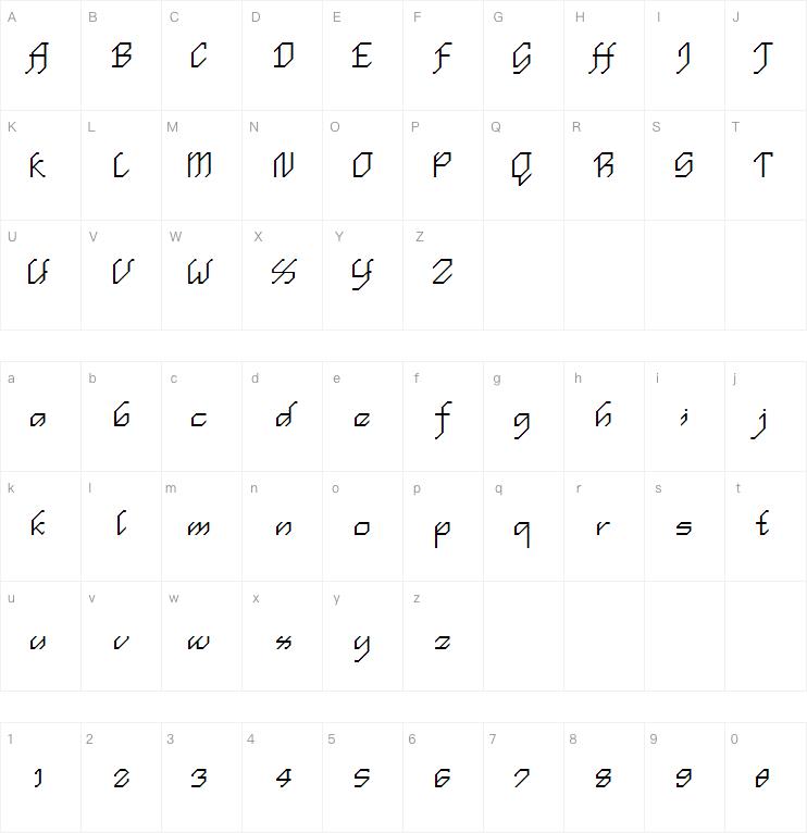 En Simple Script字体