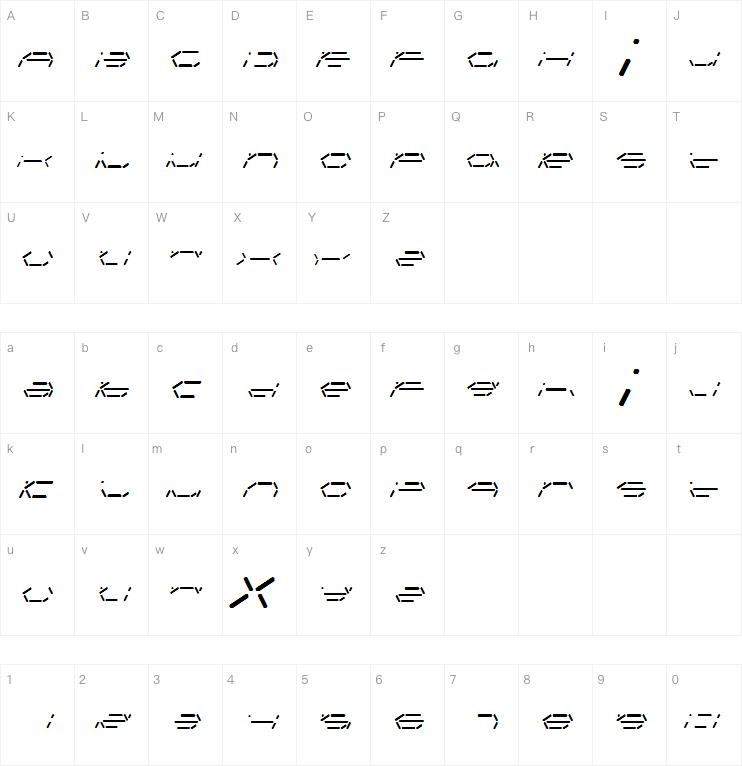 Fifteen Segment Rush LDR字体