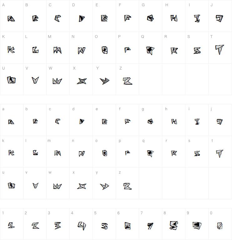 Fold Line字体