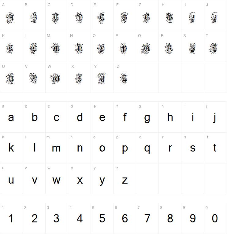 Foliar Initials字体