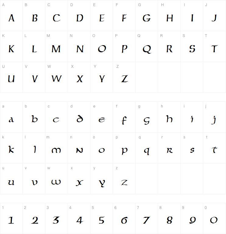 Forgotten Uncial字体