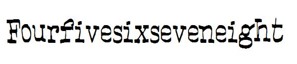 Fourfivesixseveneight字体
