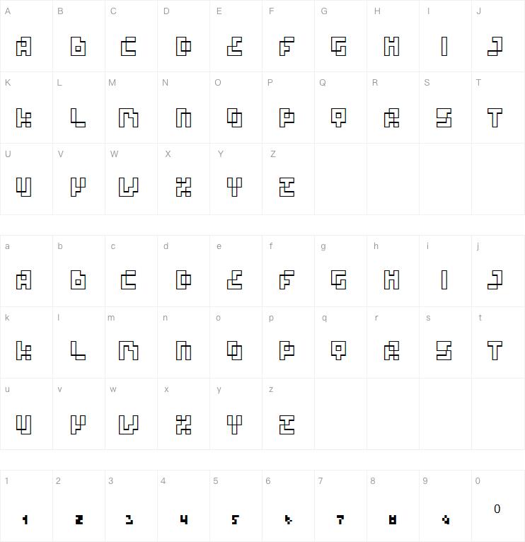 Four Pixel Caps字体