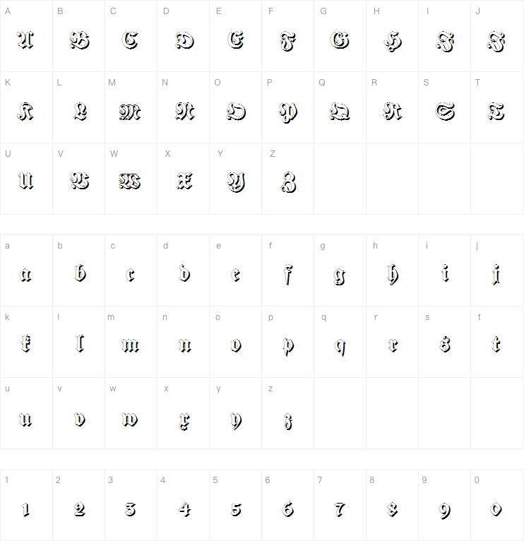 Fraktur Shadowed字体