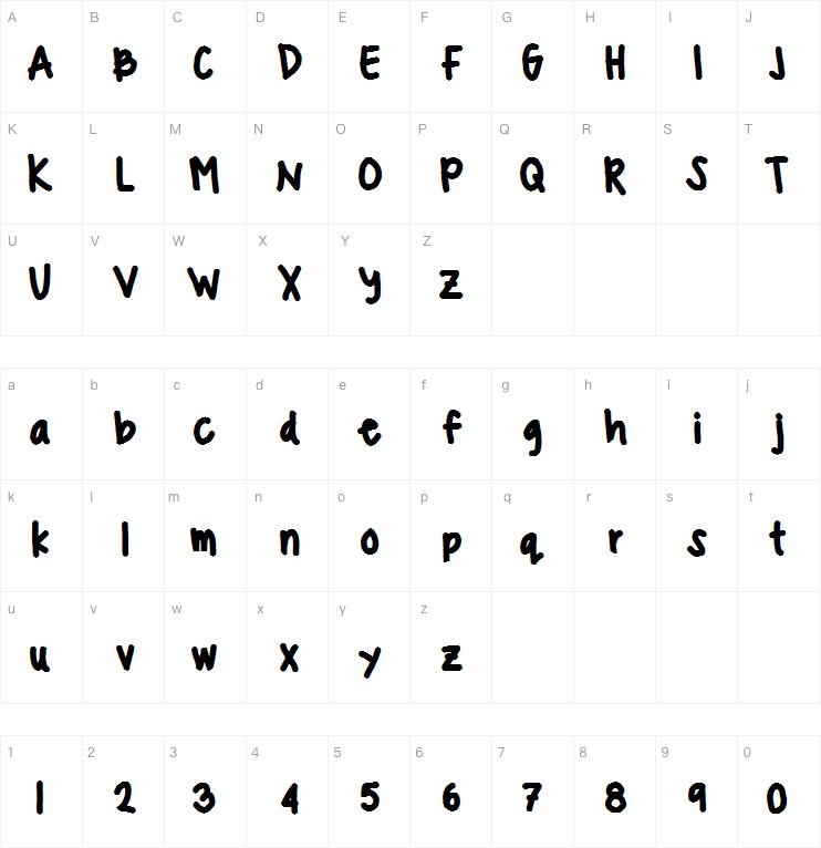 Gabee the goomba字体