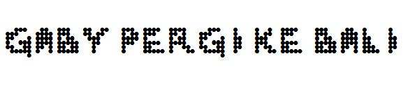 Gaby Pergi Ke Bali字体