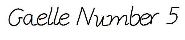 Gaelle Number 5字体