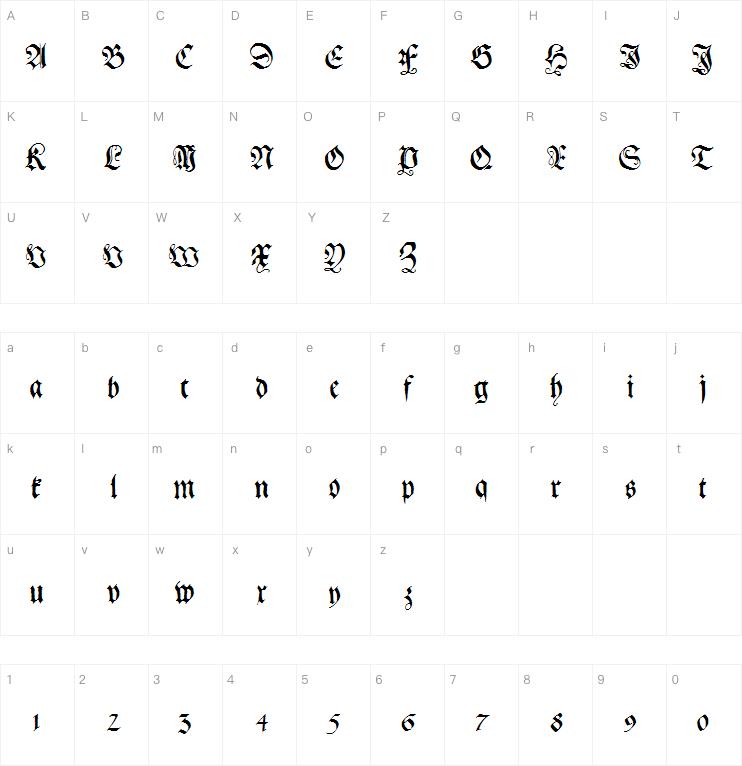 Gebetbuch Fraktur字体